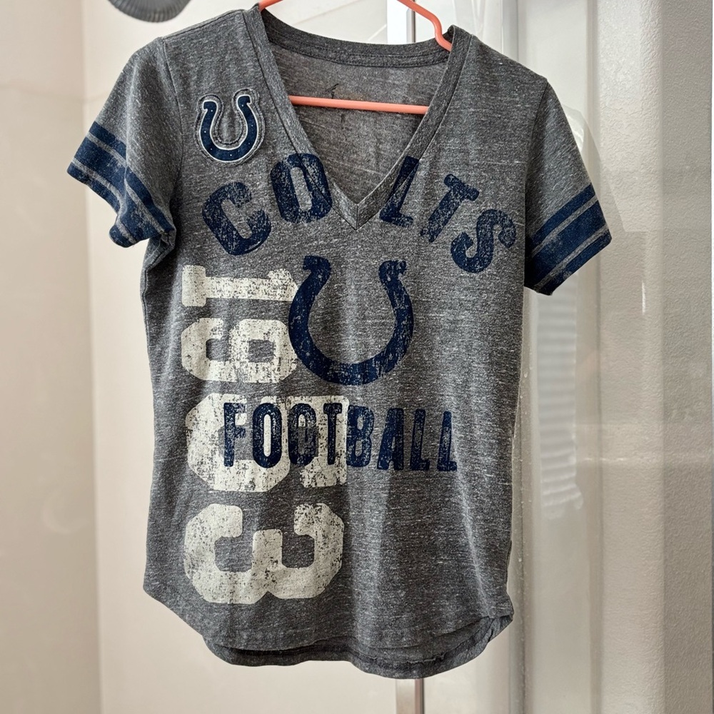 Indianapolis Colts Gray and Blue Short Sleeve Tee